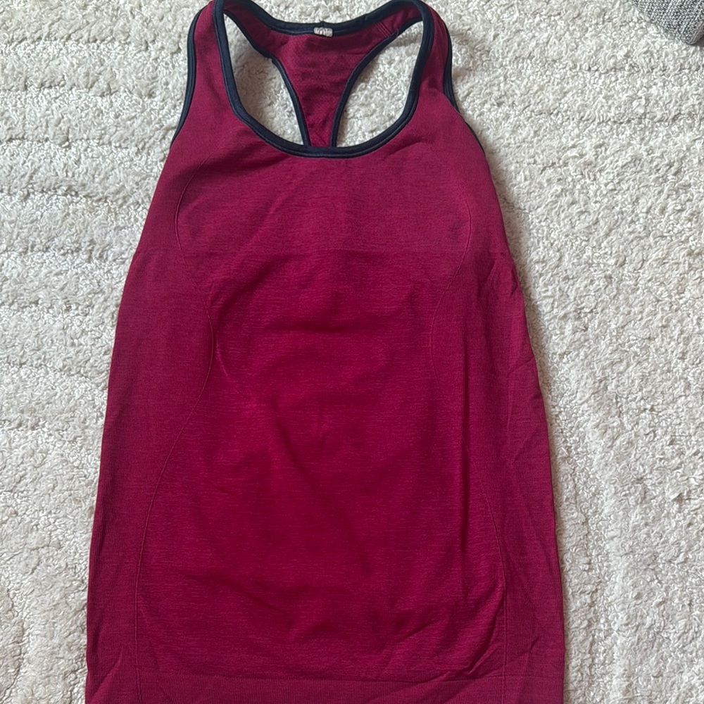 Lululemon Athletica Red Sleeveless Racerback Tank Top